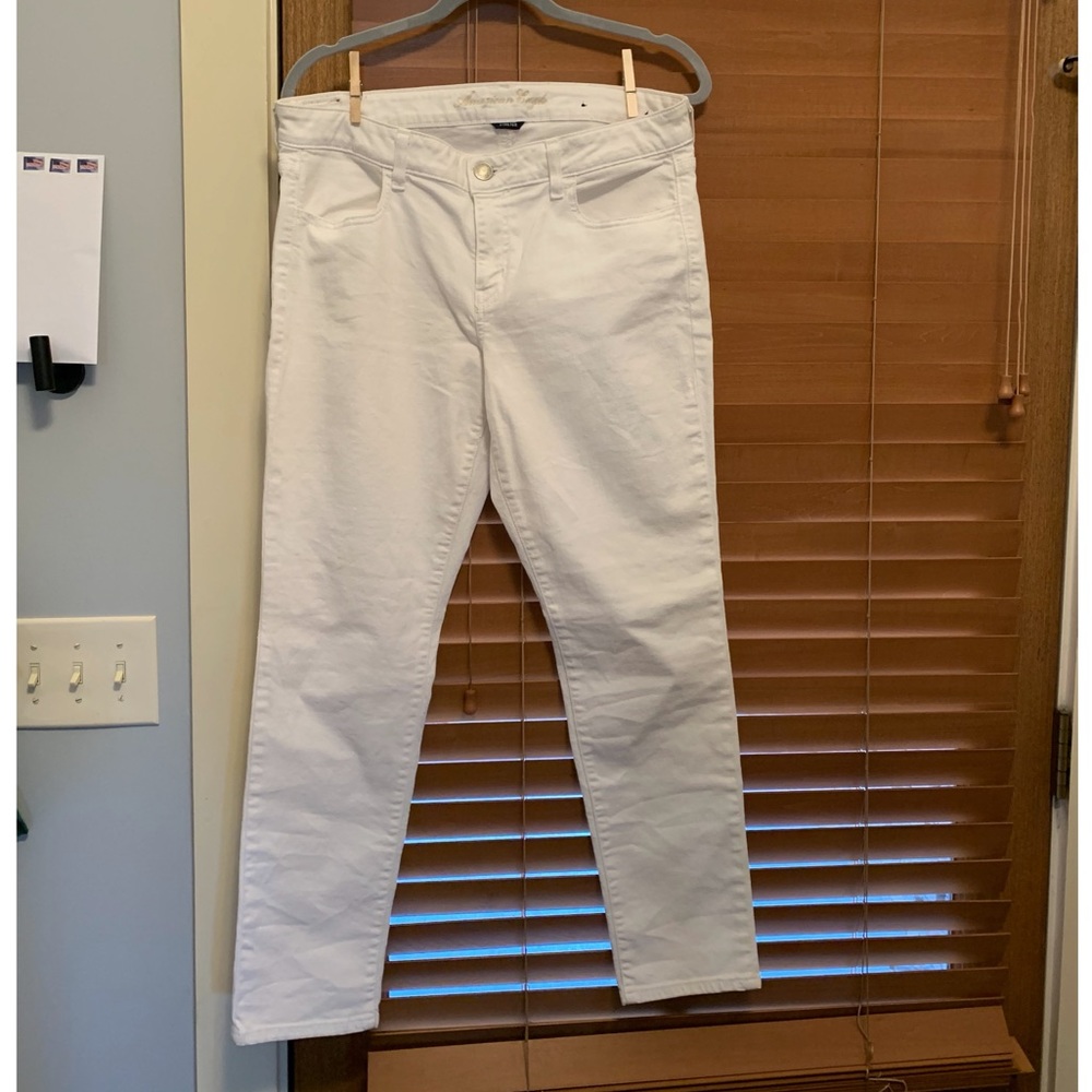 American Eagle White Skinny Jeans